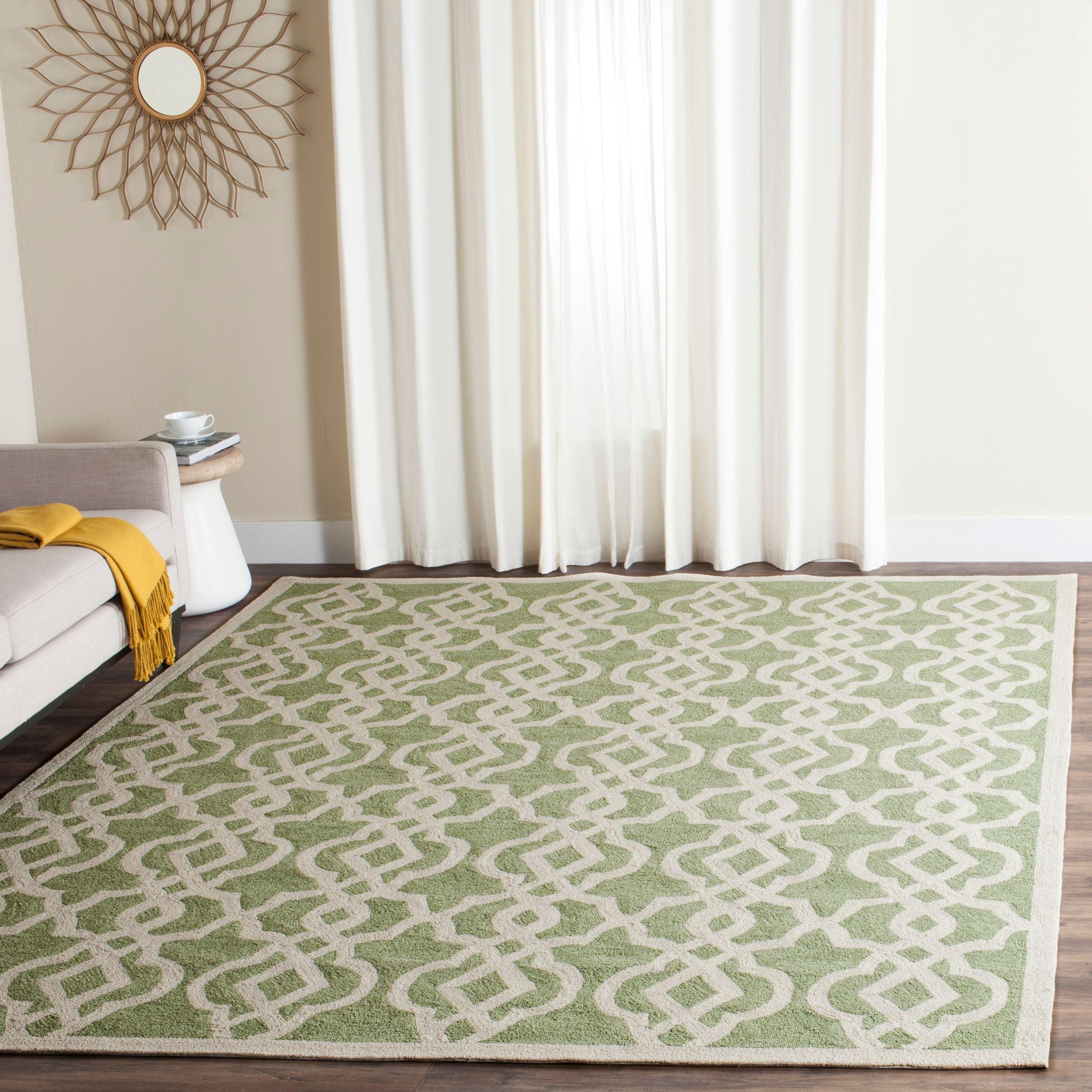 Four Seasons FRS466 Hand Tufted Area Rug - Seafoam/Ivory - 8'x10' - Safavieh.