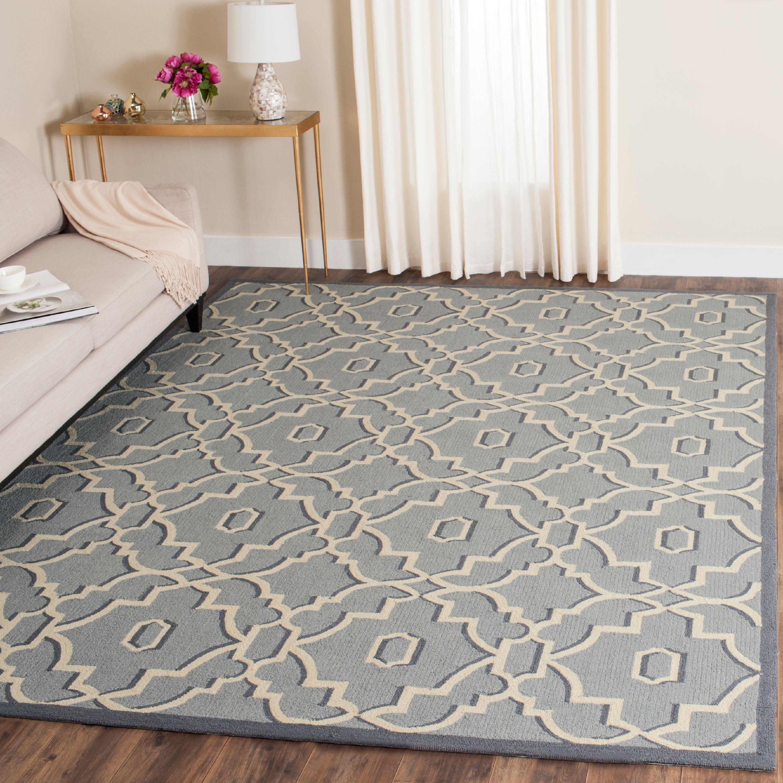 Ivory Hand-Tufted Wool 8' x 10' Rectangular Rug