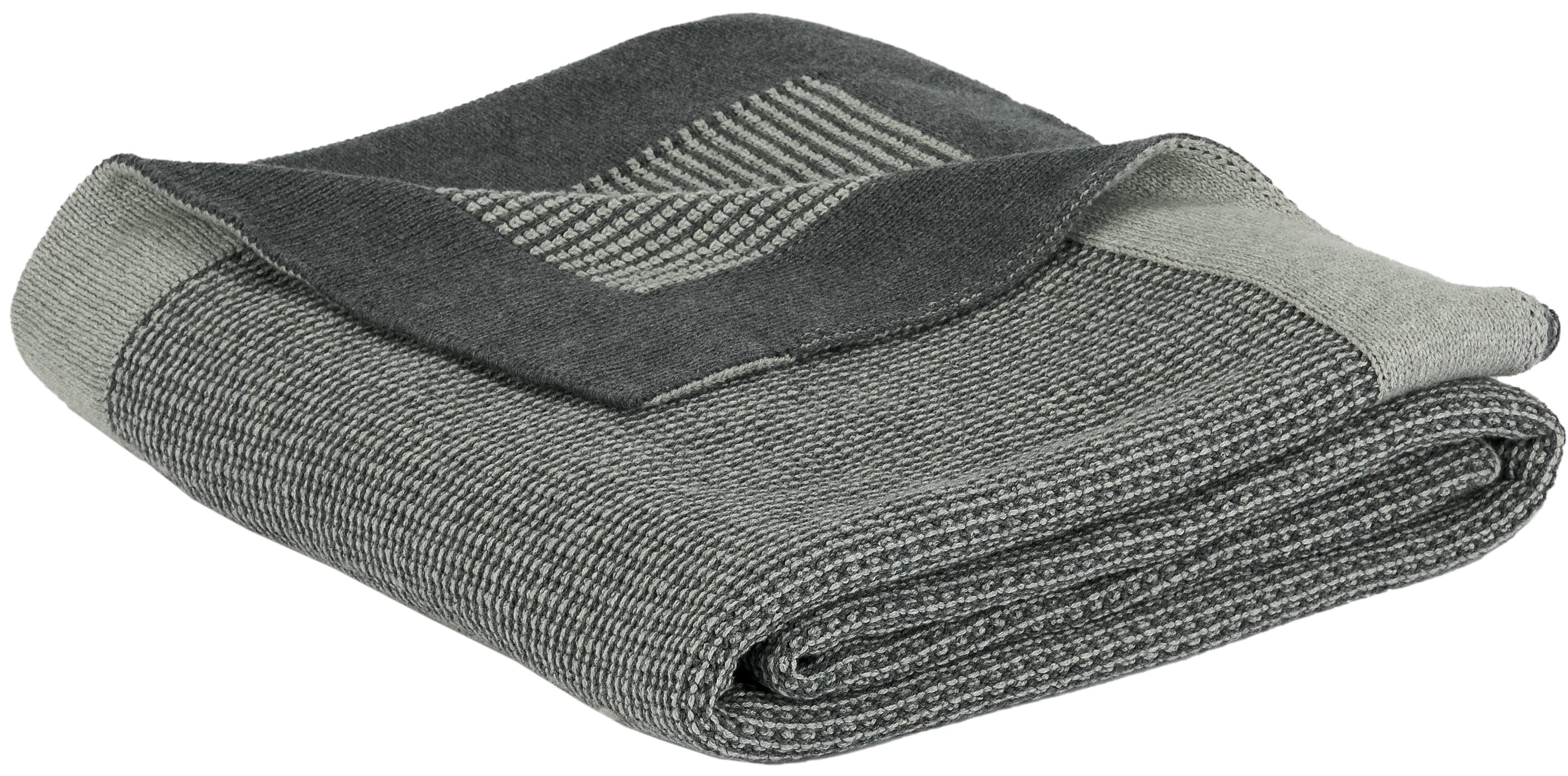 Franca 50x60 Grey Cotton Throw Blanket