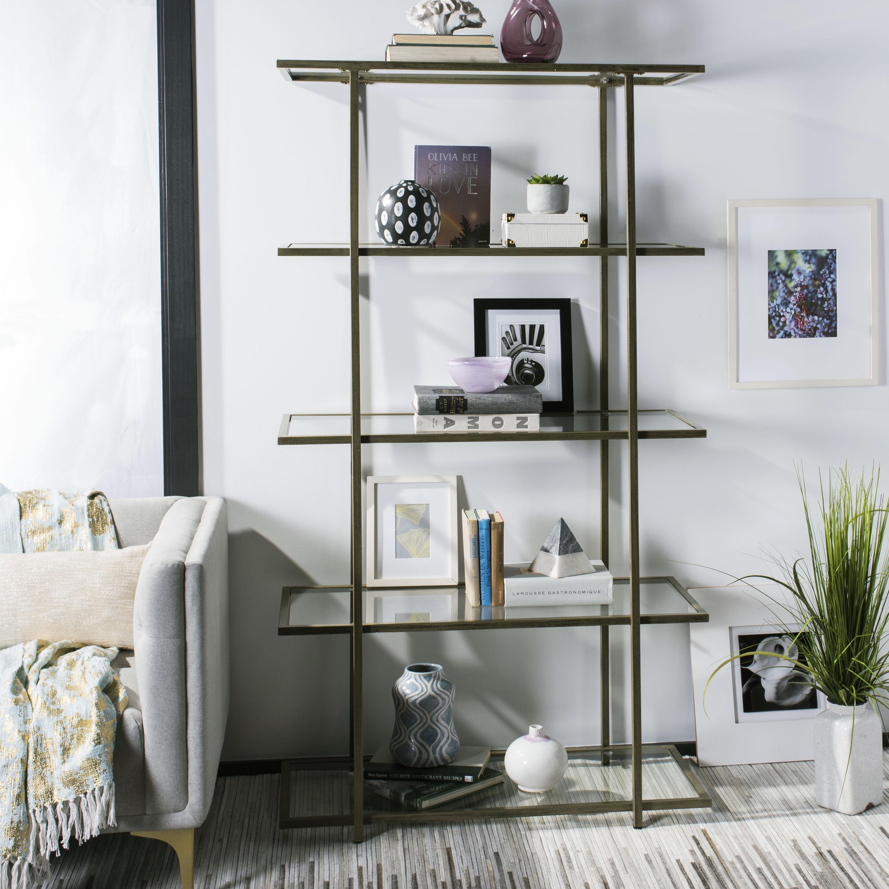 SAFAVIEH Francis Glam 5 Tier Etagere, French Silver/Clear