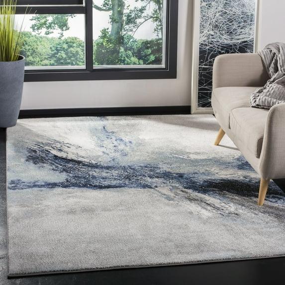Galaxy GAL117 Power Loomed Indoor Area Rug - Blue/Grey - 6'7"x9' - Safavieh
