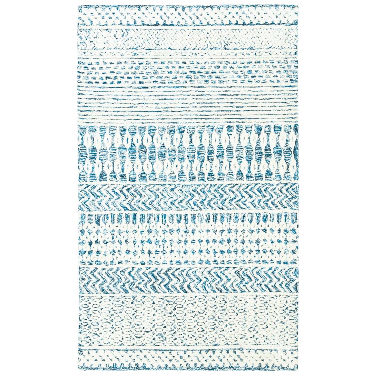 Glamour GLM538 Hand Tufted Indoor Accent Rug - Navy/Ivory - 3'x5' - Safavieh