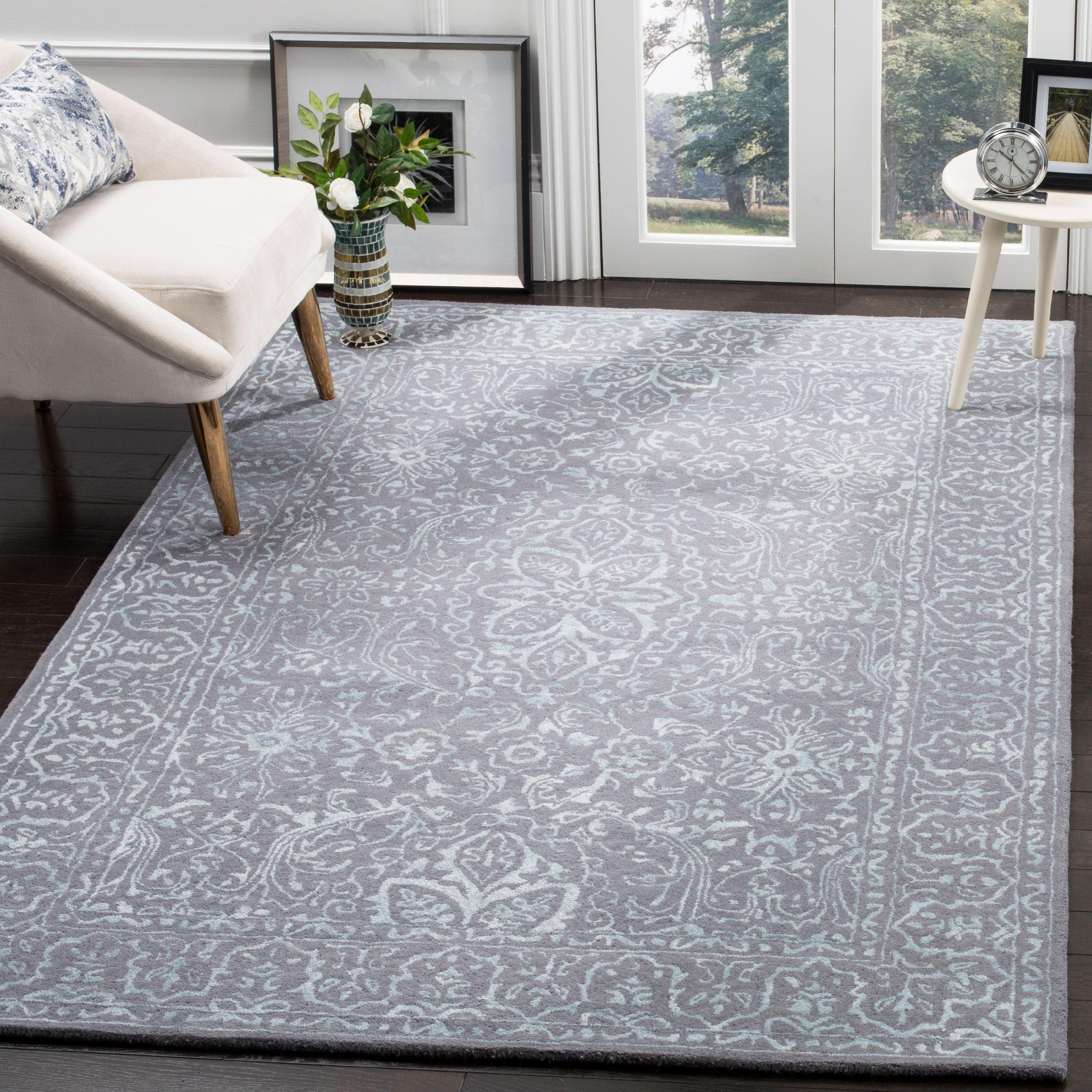 Glamour GLM516 Hand Tufted Area Rug - Opal/Grey - 5'x8' - Safavieh.