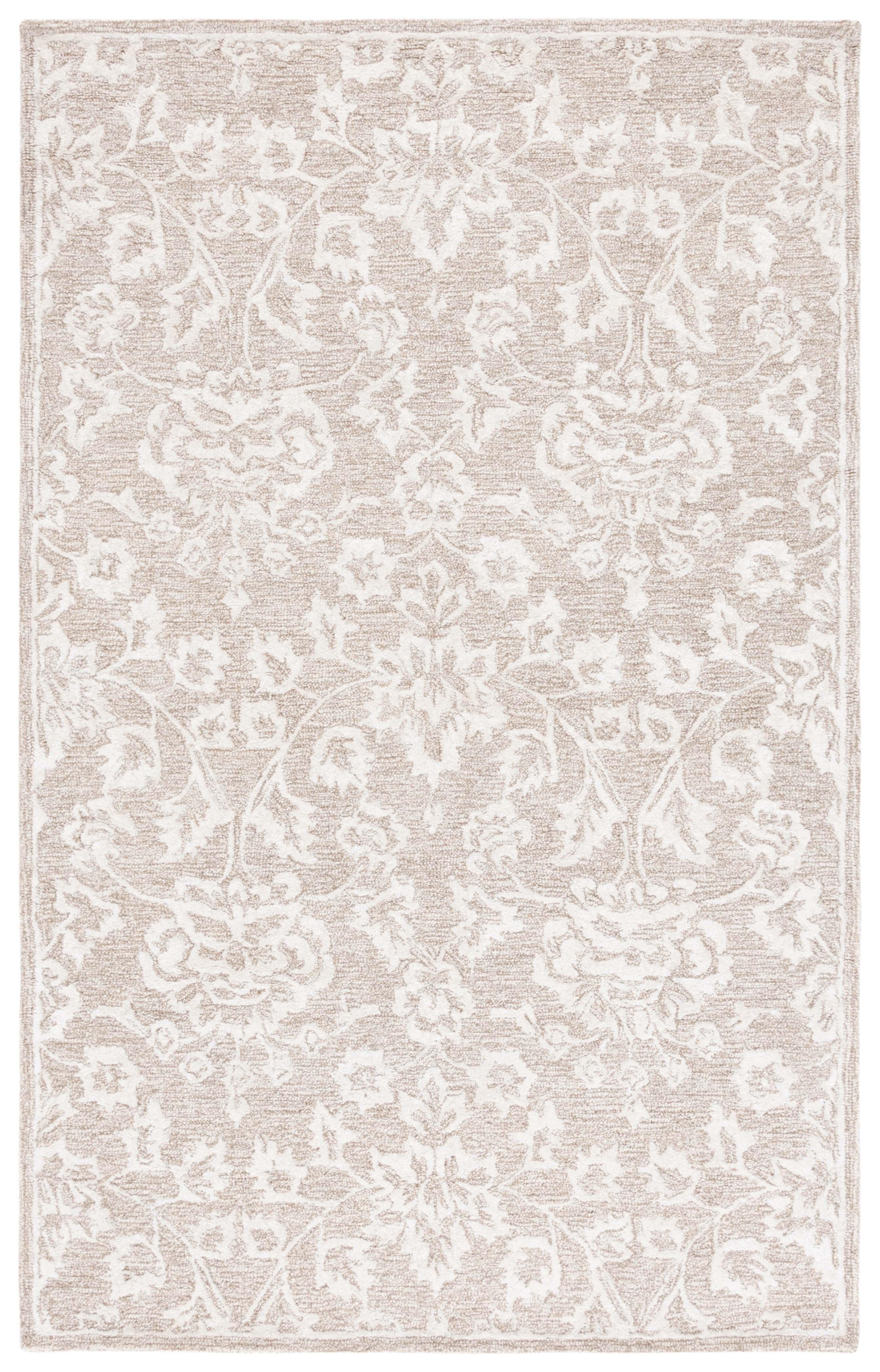 SAFAVIEH Glamour Zowie Floral Area Rug, Beige/Ivory, 5' x 8'