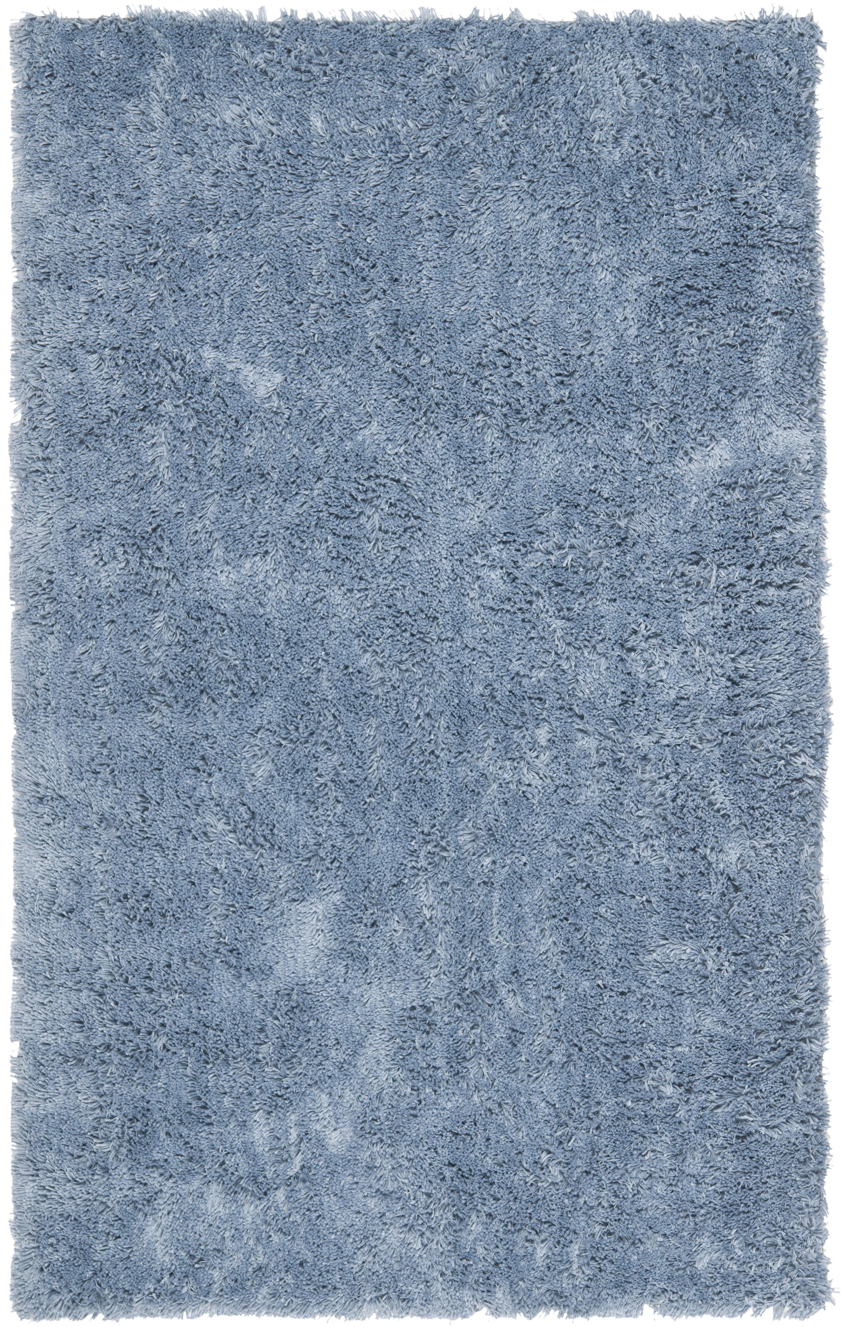 SAFAVIEH Glen Solid Plush Shag Area Rug, Light Blue, 2'6" x 4'