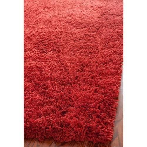 SAFAVIEH Glen Solid Plush Shag Area Rug, Rust, 8'6" x 11'6"