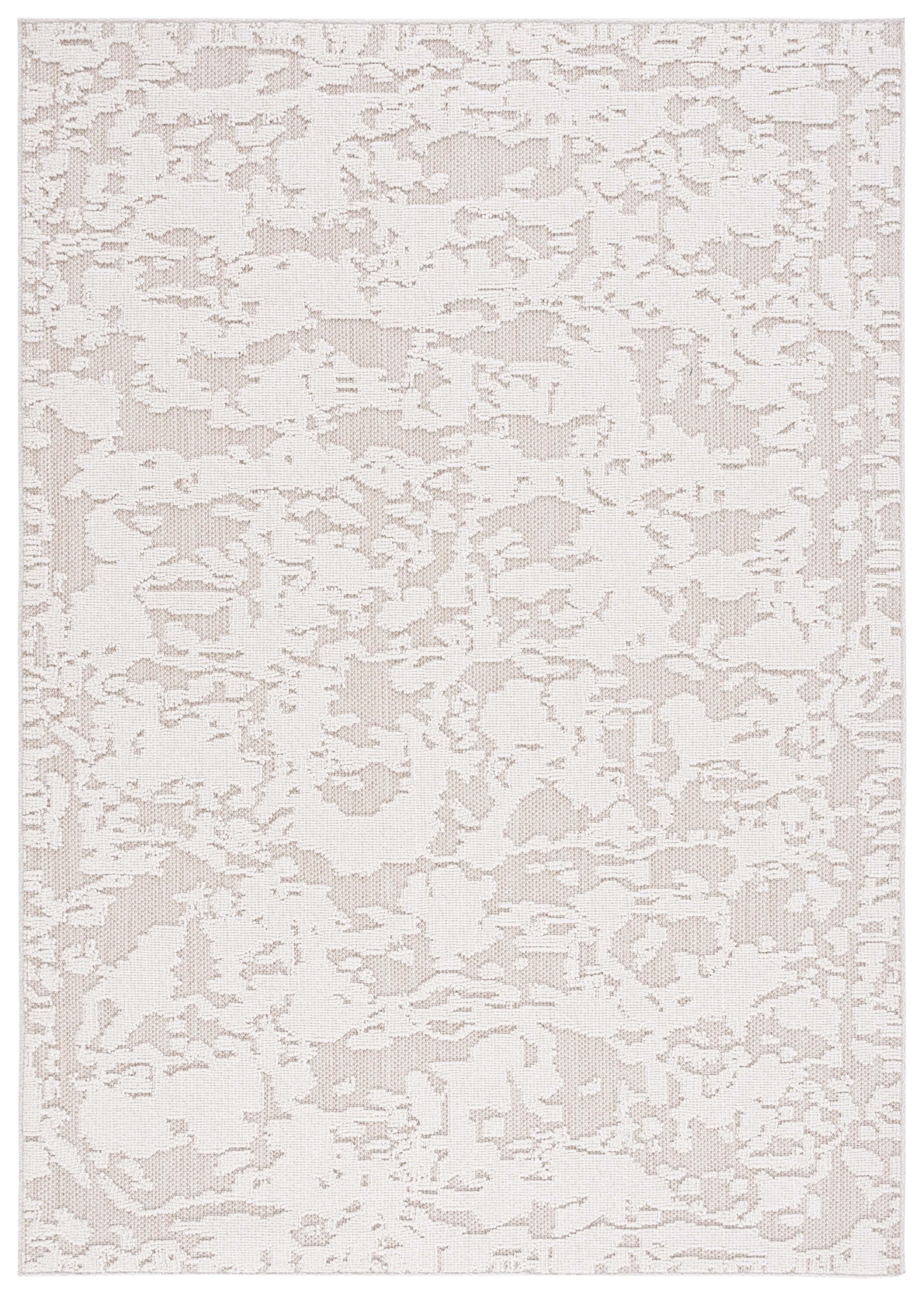 SAFAVIEH Global Herleva Abstract Indoor/Outdoor Area Rug, Beige/Light Beige, 9' x 12'
