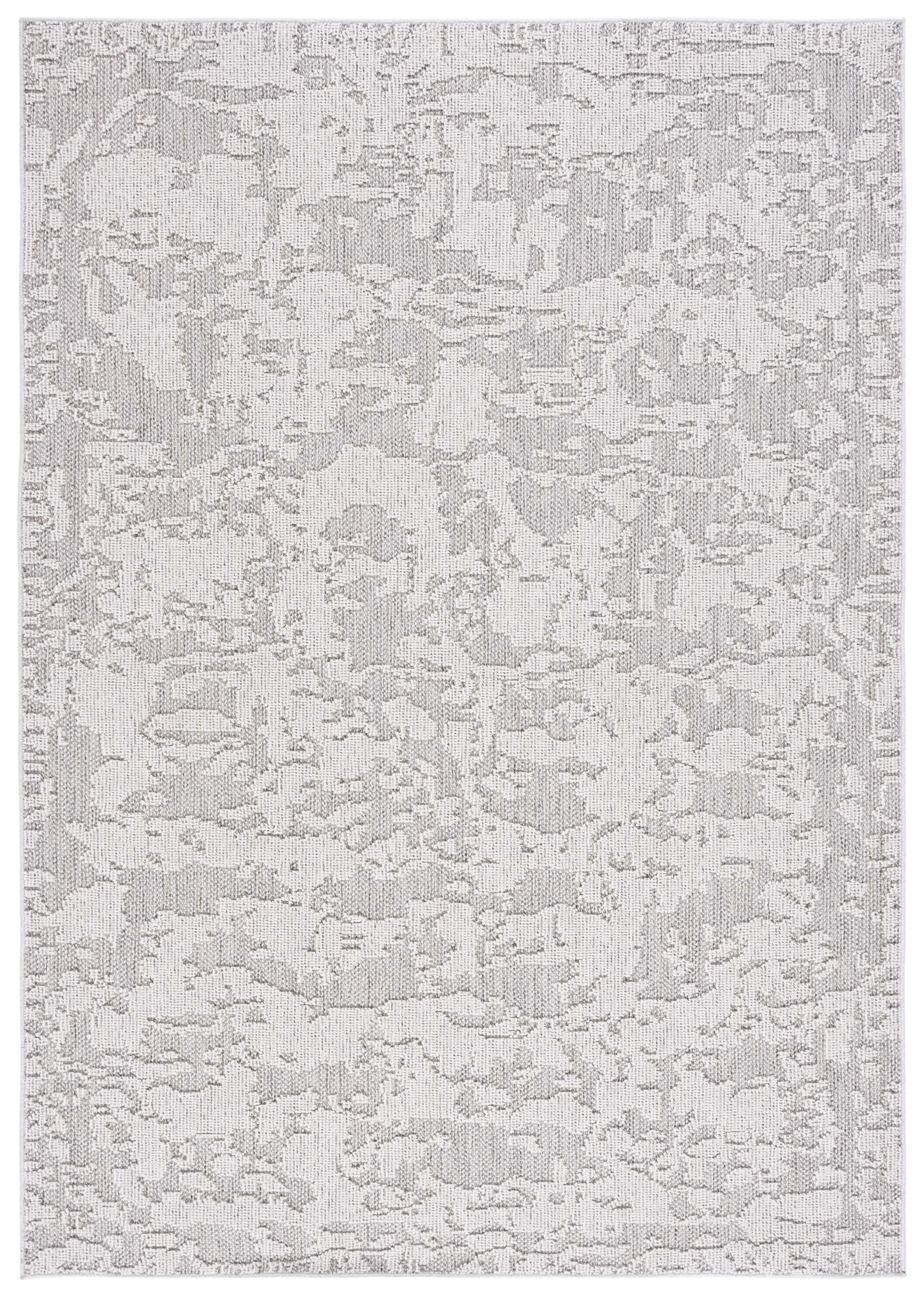 Global GLB224 Power Loomed Indoor/Outdoor Area Rug - Gray/Light Gray - 4'x6' - Safavieh.