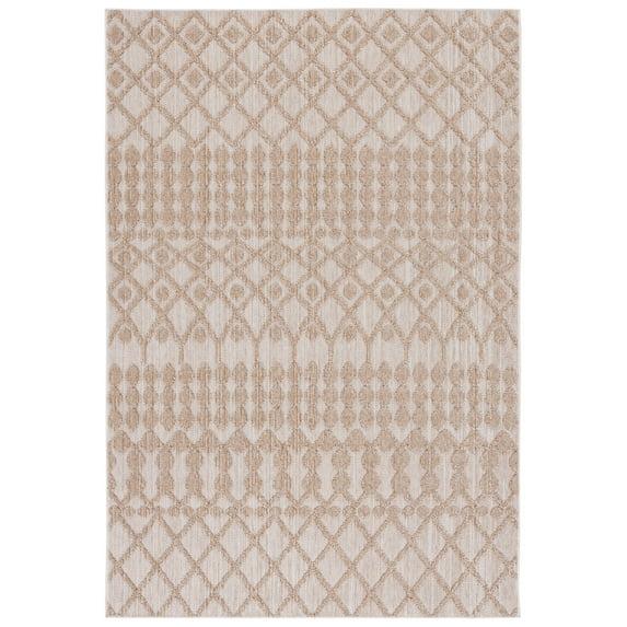 Global GLB206 Power Loomed Indoor/Outdoor Area Rug - Beige/Brown - 9'x12' - Safavieh