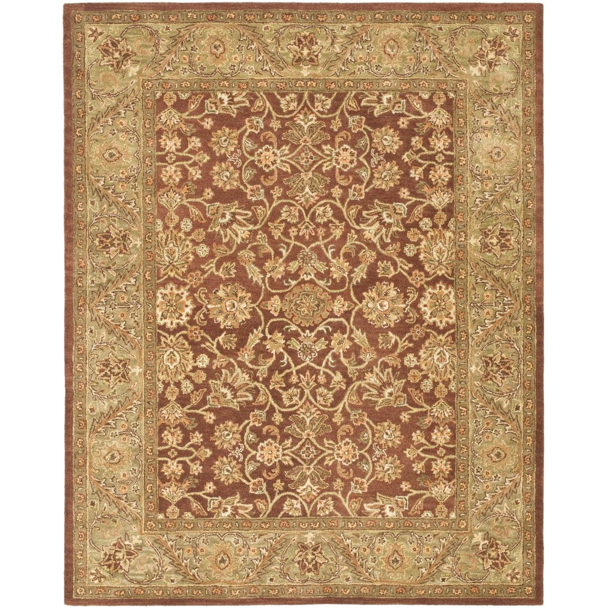 Golden Jaipur GJ250 Hand Tufted Area Rug - Rust/Green - 5'x8' - Safavieh.