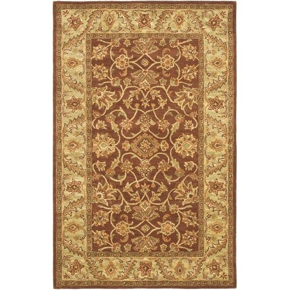 SAFAVIEH Golden Jaipur Dreda Border Wool Area Rug, Rust/Green, 6' x 9'