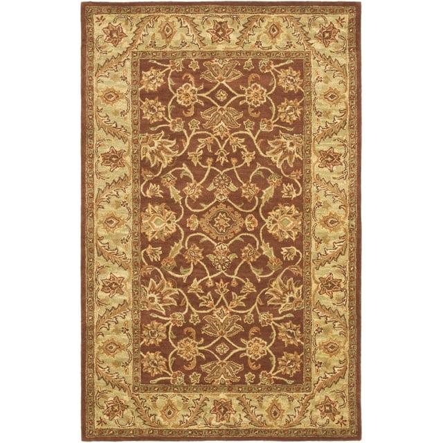 SAFAVIEH Golden Jaipur Dreda Border Wool Area Rug, Rust/Green, 6' x 9'