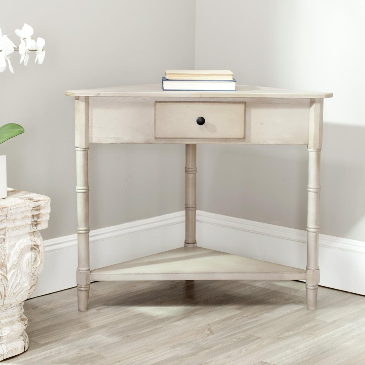 Gomez Corner Console Table - Vintage Grey - Safavieh