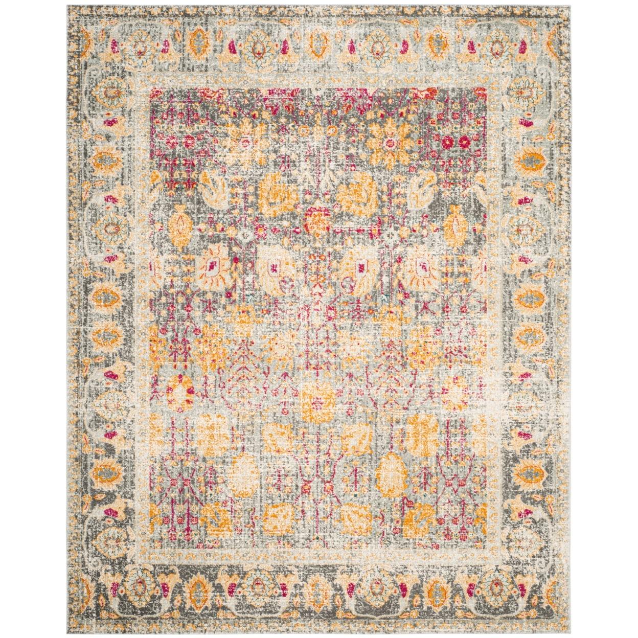 Granada GRA350 Power Loomed Indoor Area Rug - Light Grey/Multi - 4'x6' - Safavieh
