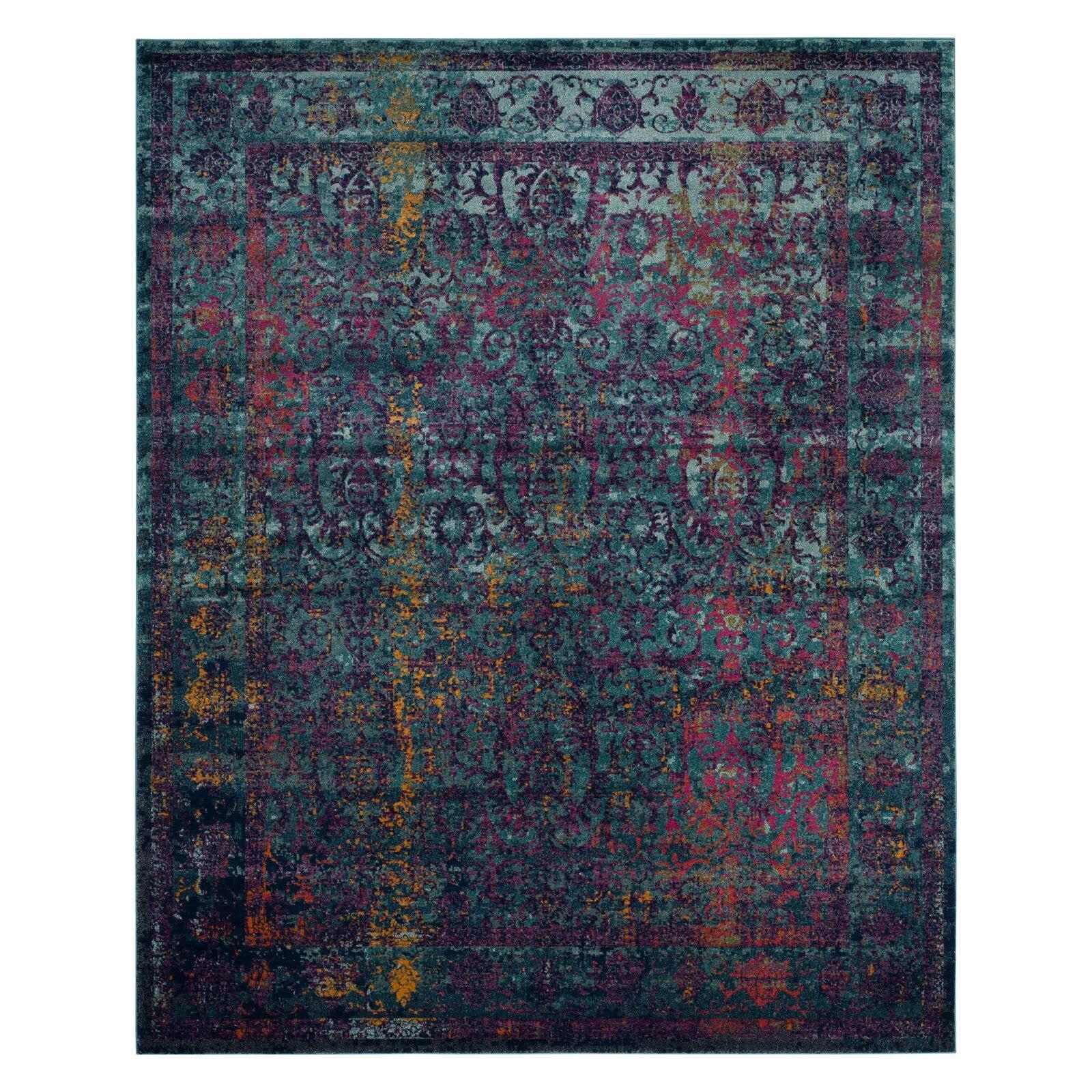 SAFAVIEH Granada Emelly Traditional Area Rug, Blue/Multi, 9' x 12'