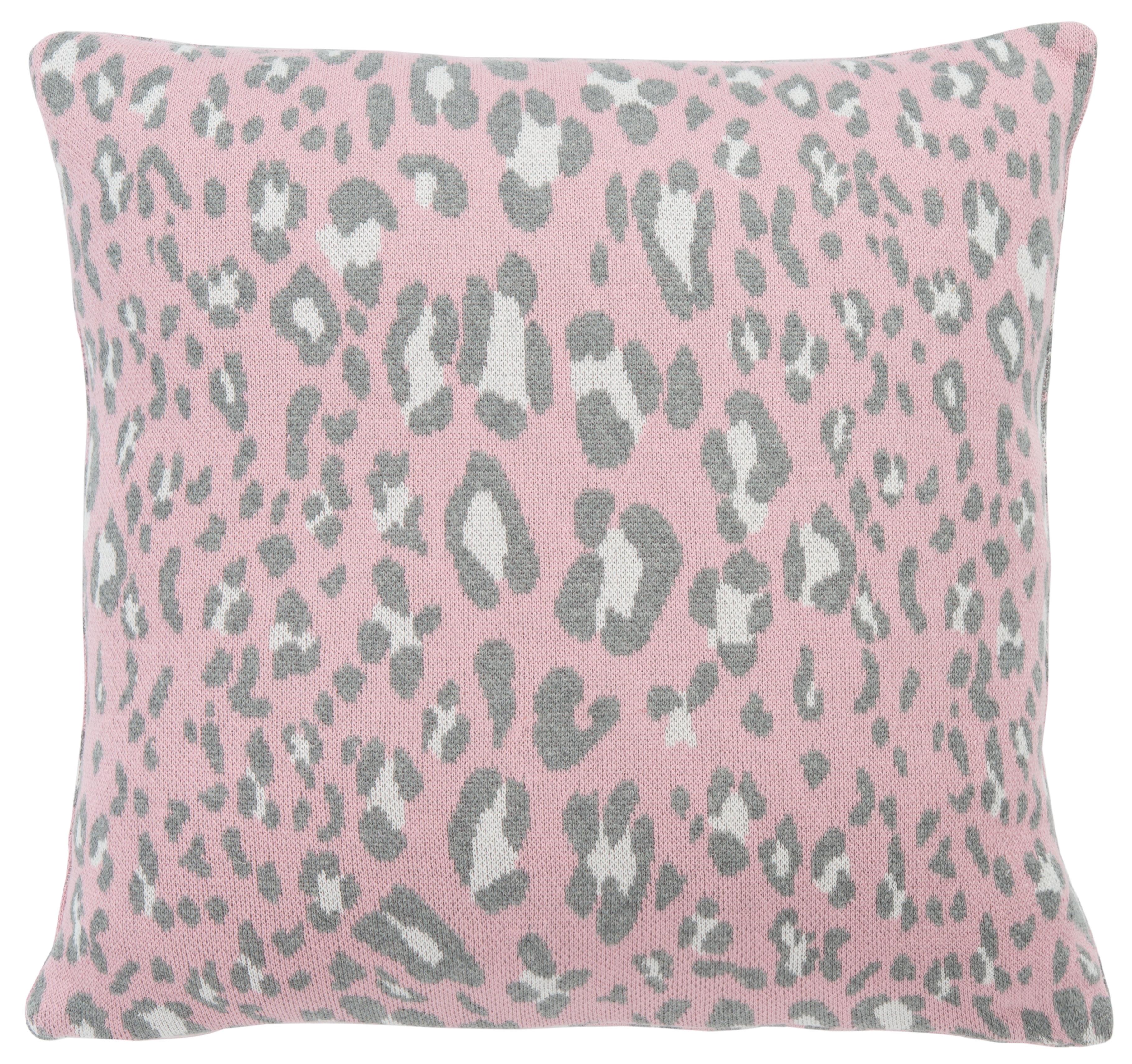 Animal Print Cotton Reversible Throw Pillow