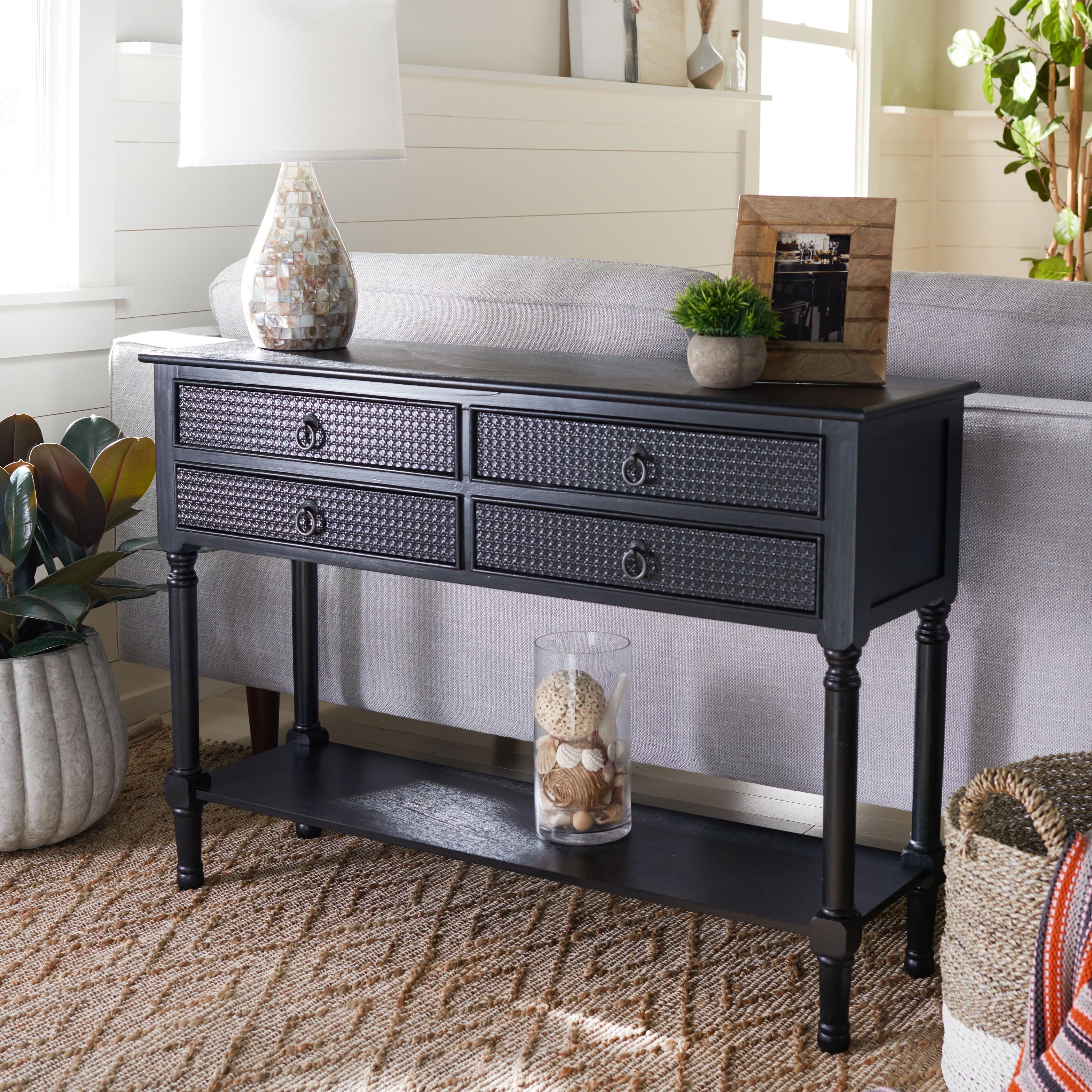 Haines 4 Drawer Console Table  - Safavieh