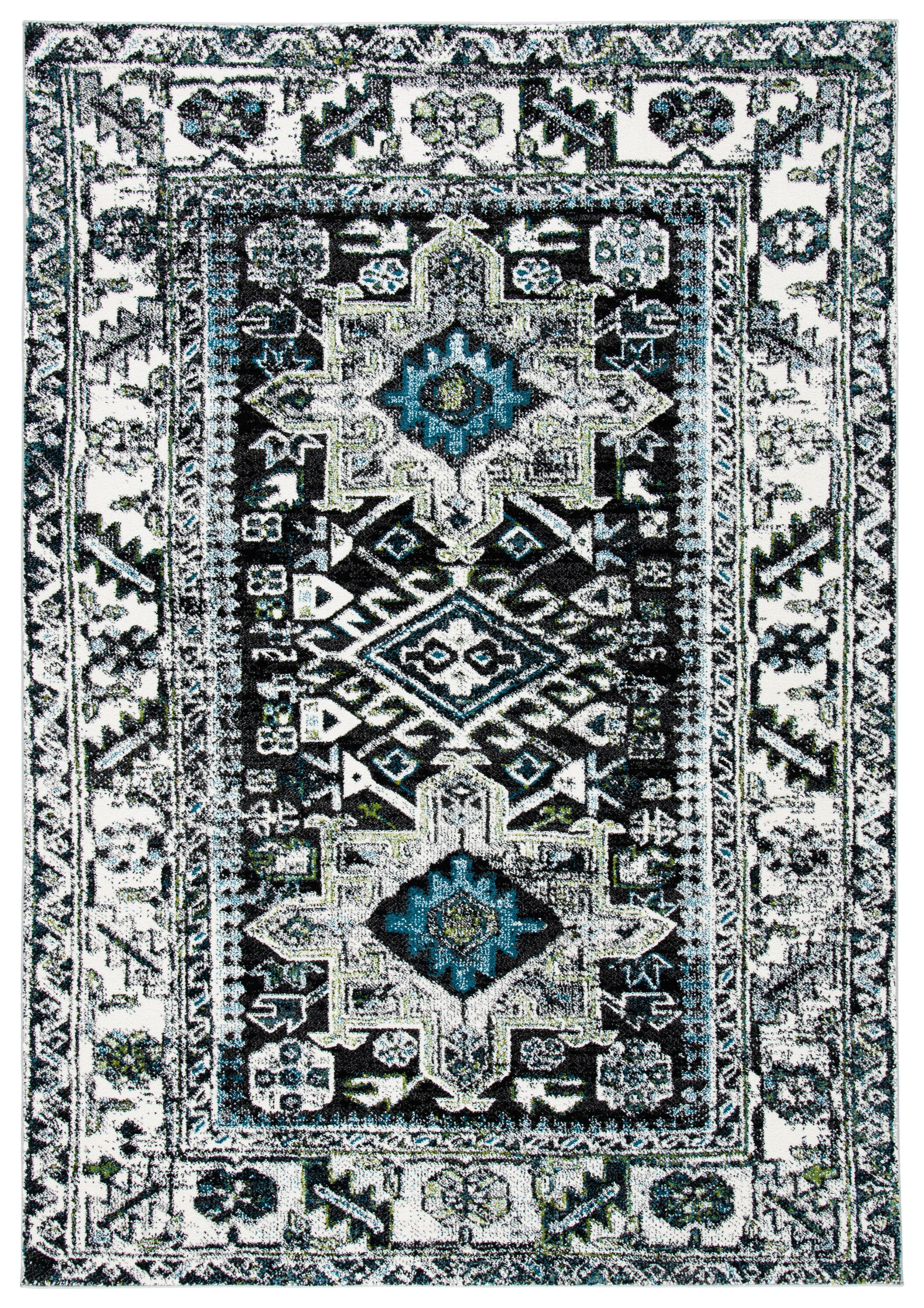 SAFAVIEH Vintage Hamadan Dania Oriental Area Rug, Dark Grey/Ivory, 10'6" x 14'