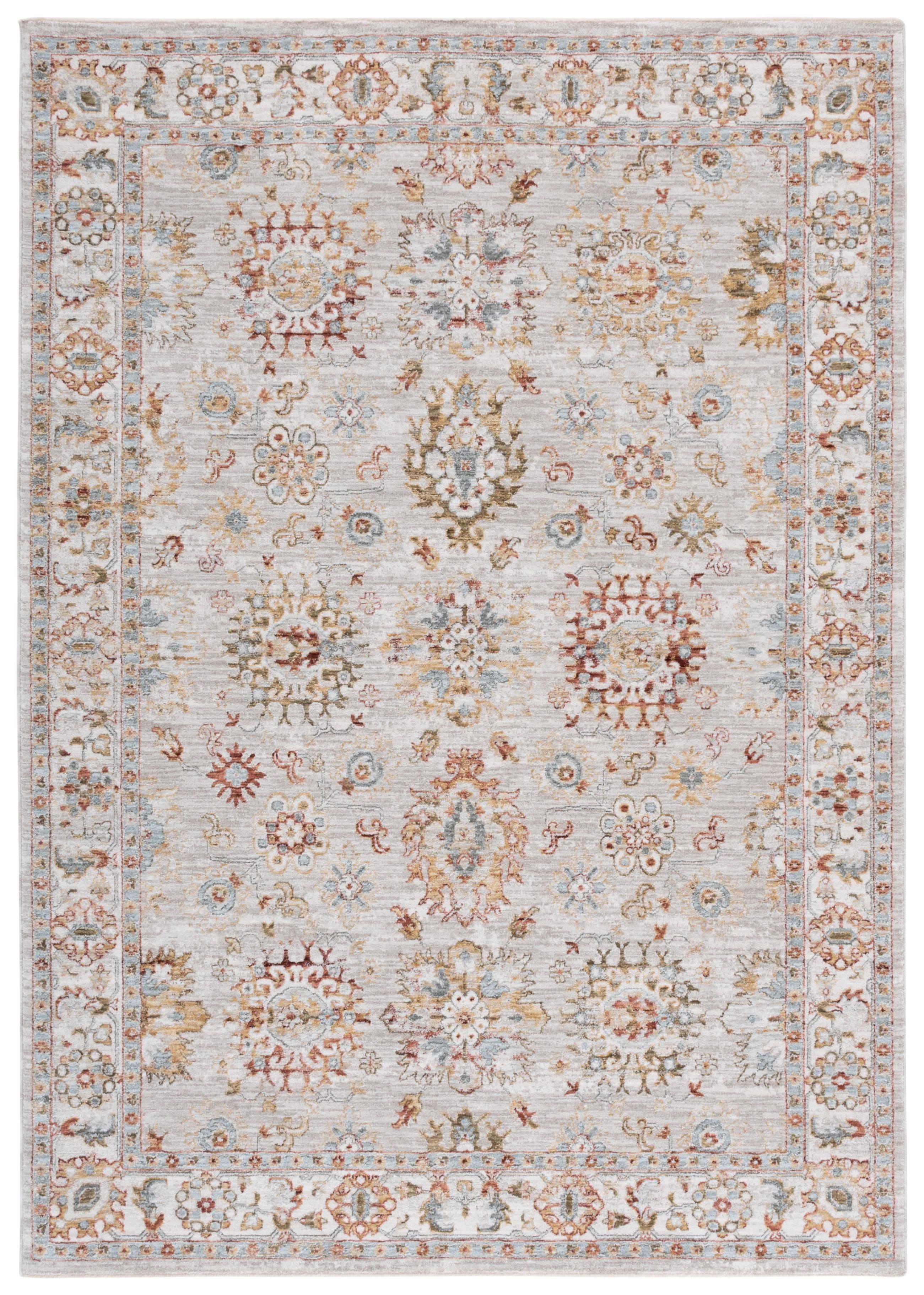 Hamilton HLT112 Power Loomed Area Rug - Gray/Rust - 5'3"x7'6" - Safavieh.