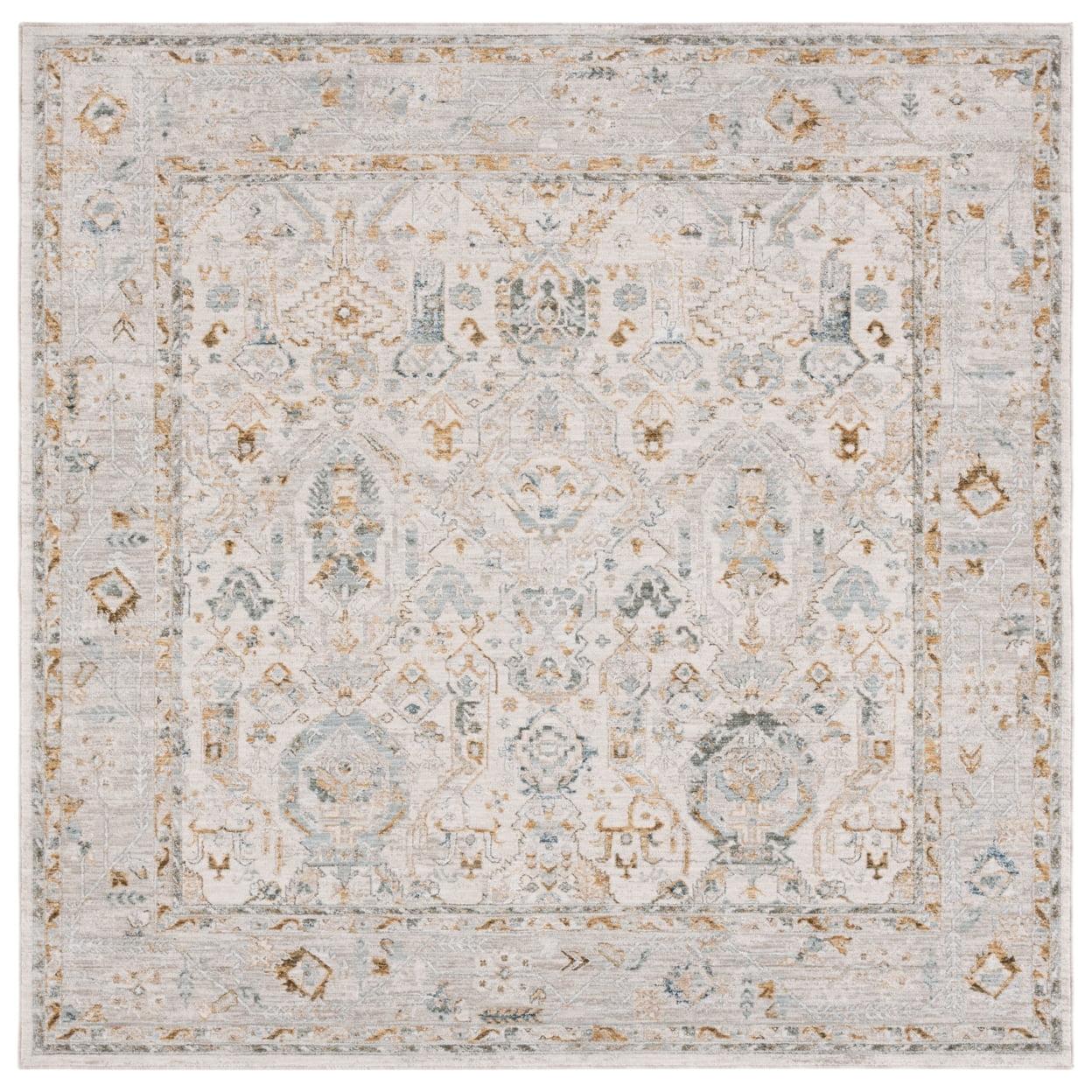 Hamilton HLT100 Power Loomed Area Rug - Gray/Blue - 6'7"x6'7" - Safavieh.