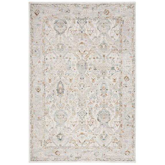 SAFAVIEH Hamilton Leo Oriental Polyester Area Rug, Grey/Blue, 9' x 12'