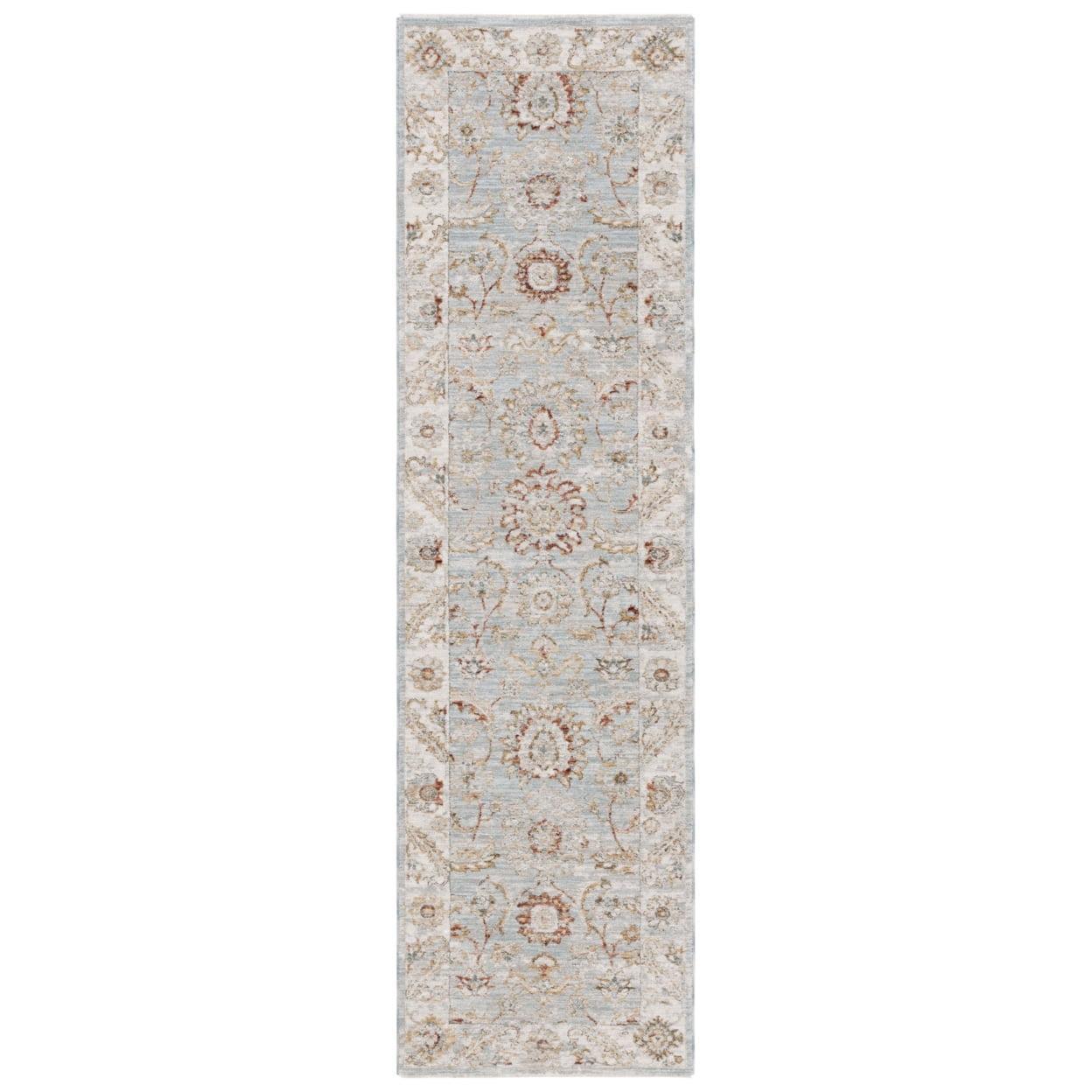 Hamilton HLT108 Power Loomed Runner Rug - Blue/Gold - 2'2"x8' - Safavieh.