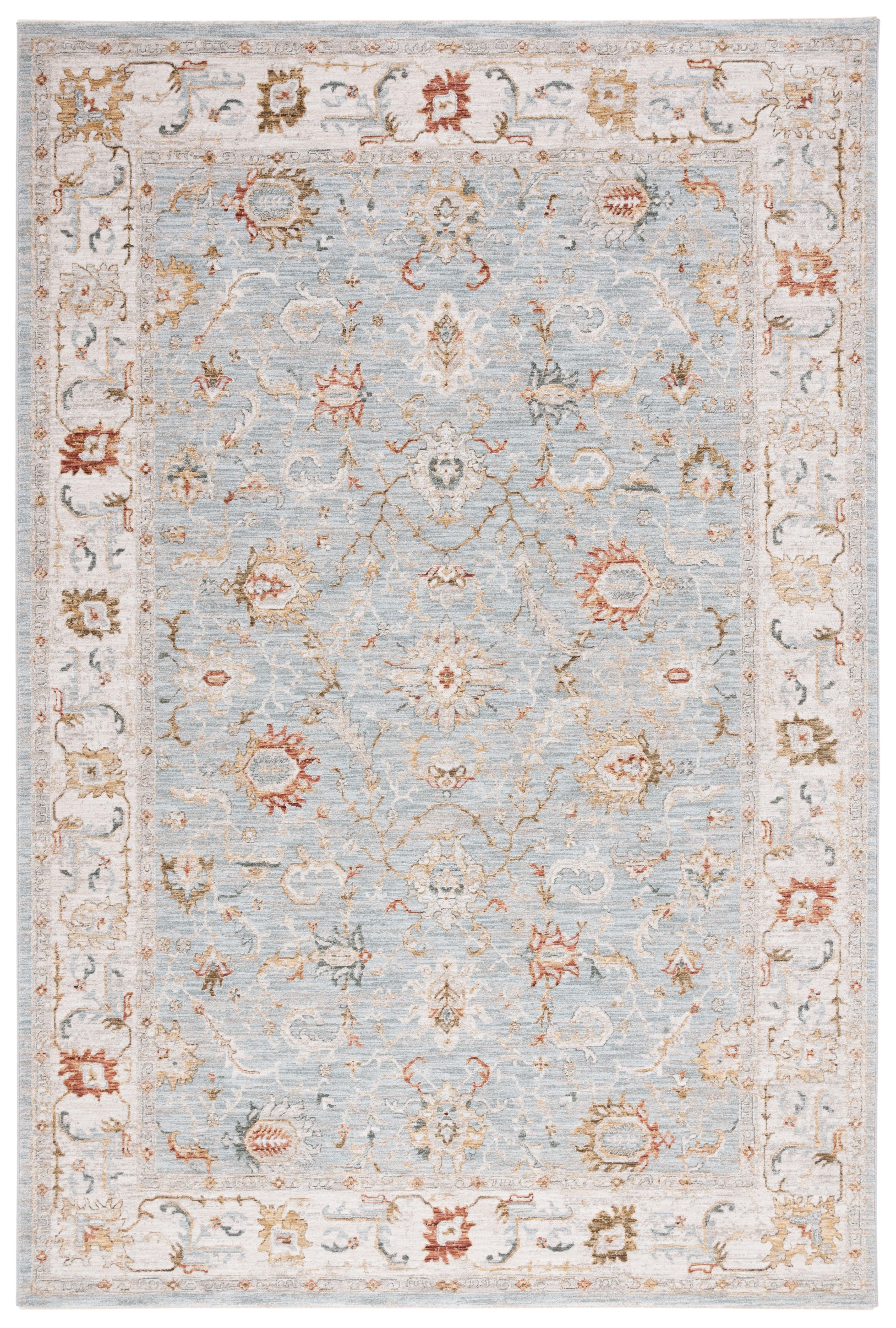 Hamilton HLT102 Power Loomed Area Rug - Blue/Gold - 4'x6' - Safavieh.