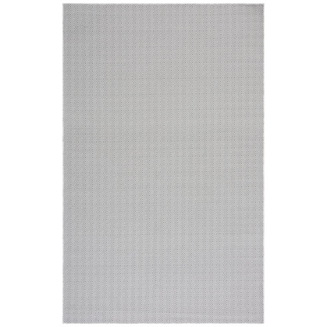 Hampton HTN230 Indoor/Outdoor Machine Made Area Rug - 5'1"x7'6" - Grey - Safavieh