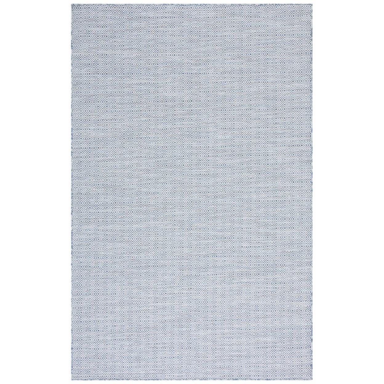 SAFAVIEH Hampton Ali Diamond Indoor/Outdoor Area Rug, Navy/Ivory, 8' x 10'