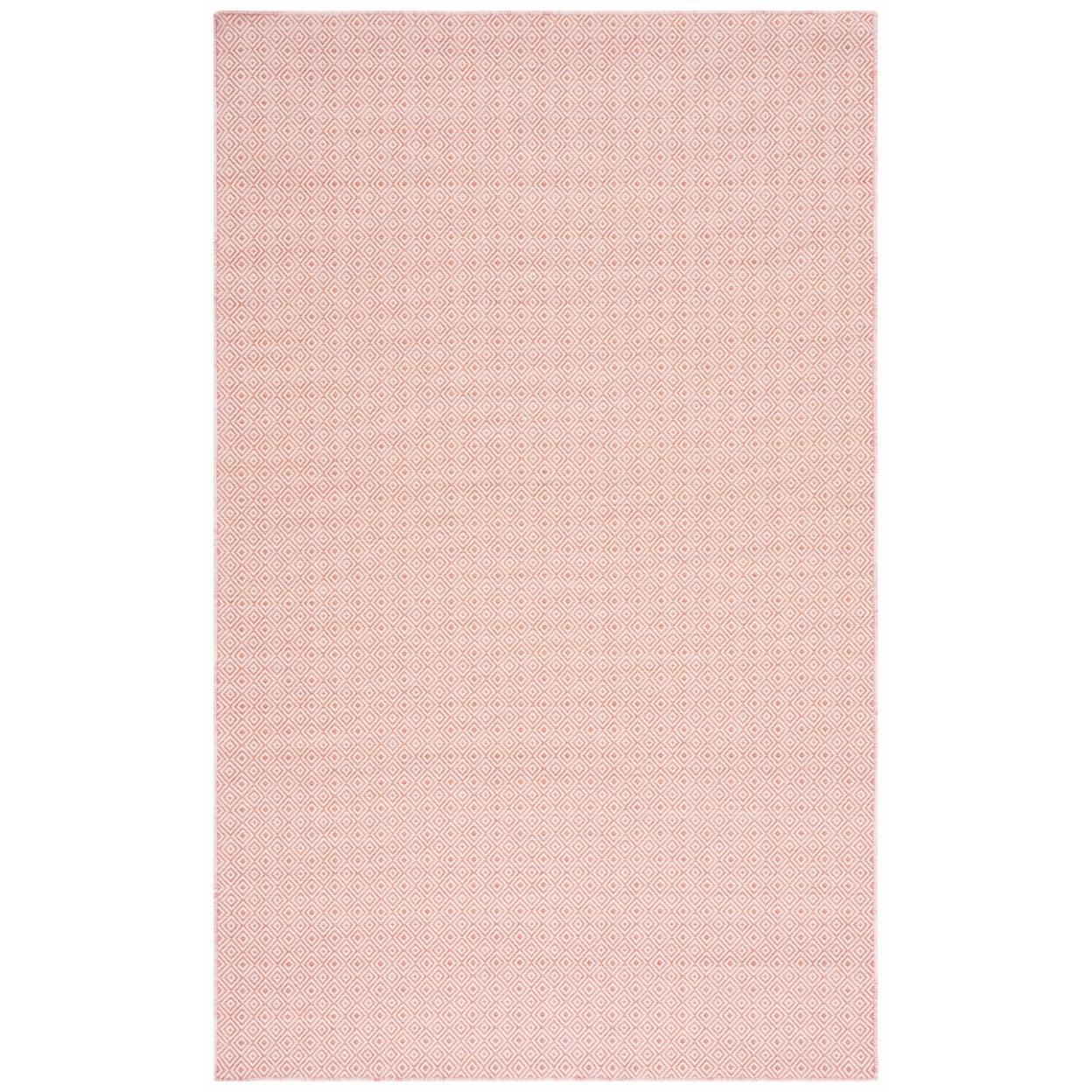 Hampton HTN230 Power Loomed Indoor/Outdoor Area Rug - Terracotta/Ivory - 8'x10' - Safavieh.