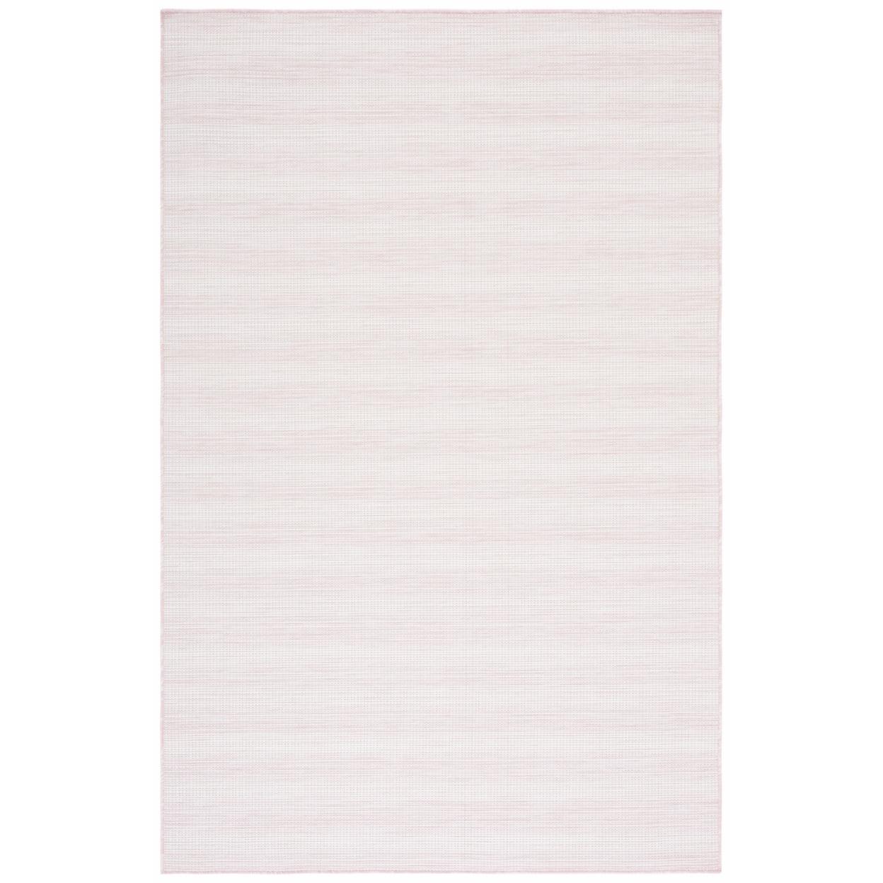 Hampton HTN231 Power Loomed Indoor/Outdoor Area Rug - Light Pink - 5'1"x7'6" - Safavieh.