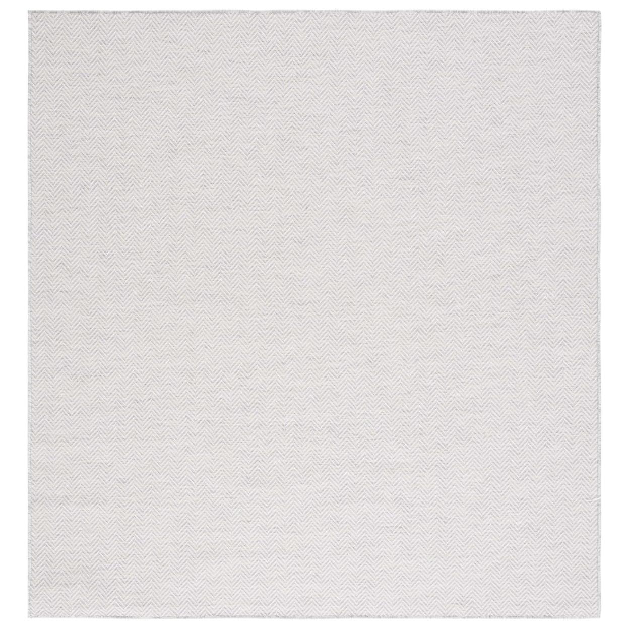 Hampton HTN233 Power Loomed Indoor/Outdoor Area Rug - Ivory/Multi - 6'5"x6'5" - Safavieh..