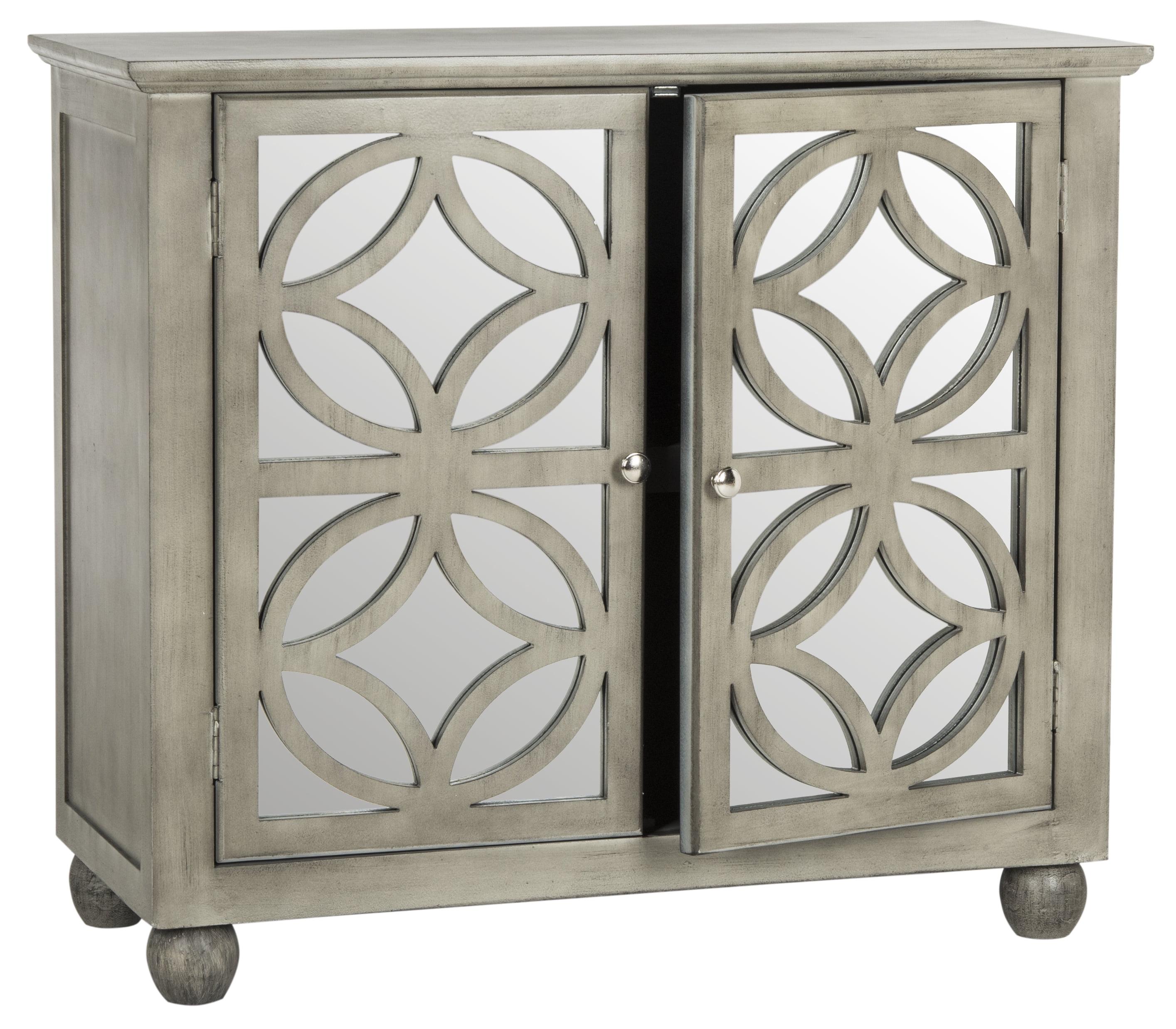 Havana Gray Mirrored 2-Door Transitional Chest