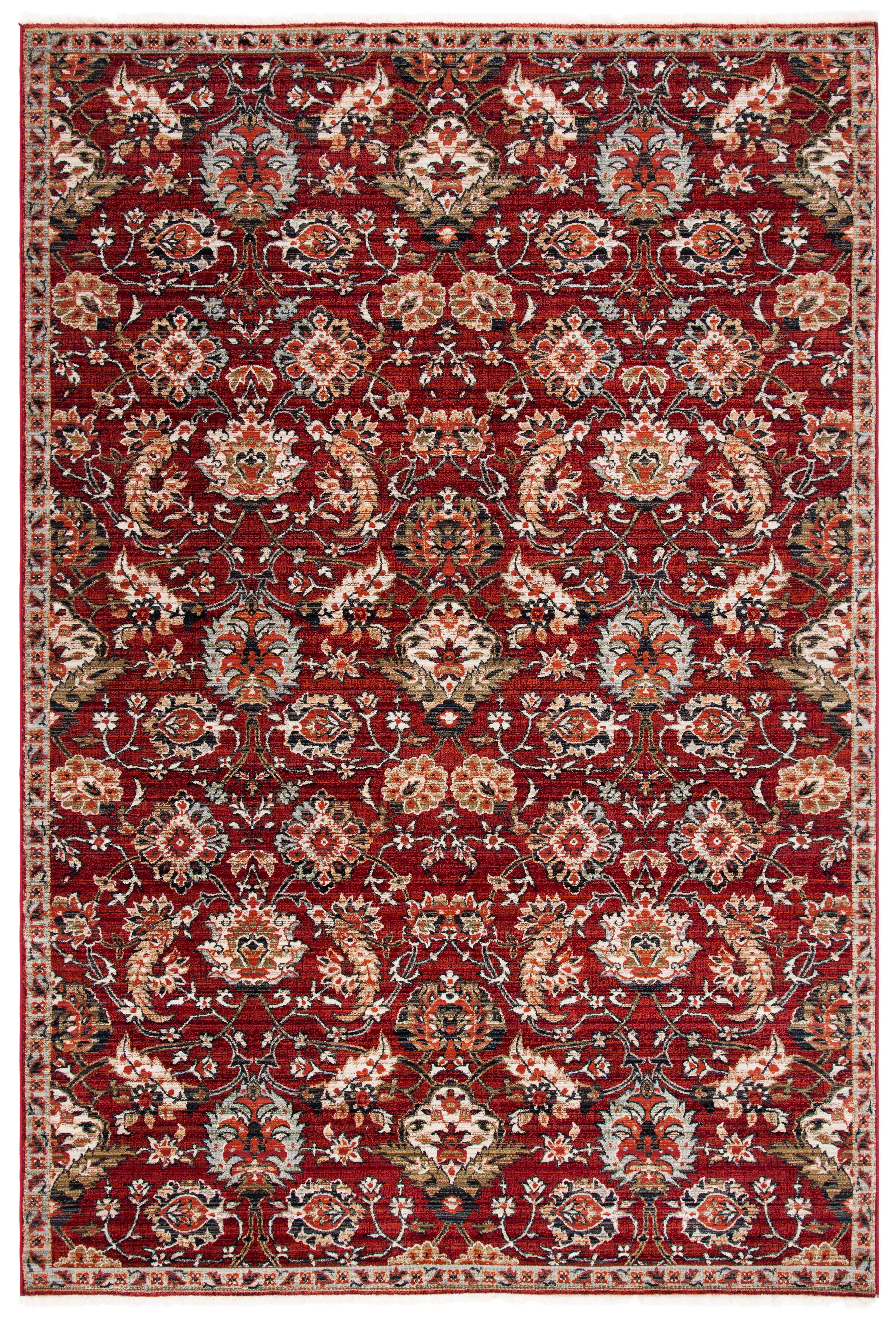 Herat Rust and Ivory Oriental Synthetic Area Rug