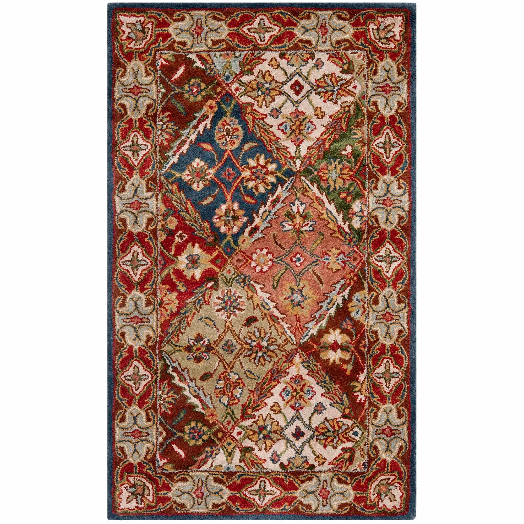 Heritage HG316 Handmade Accent Rug - 3'x5' - Green/Red - Safavieh