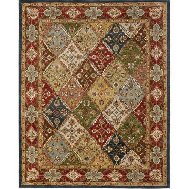 SAFAVIEH Heritage Alfombra Tradicional de Lana Abbey, Verde/rojo, 9' x 12'