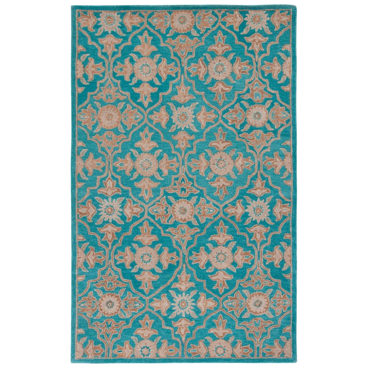 Heritage HG870 Handmade Accent Rug - 2'x3' - Turquoise/Multi - Safavieh