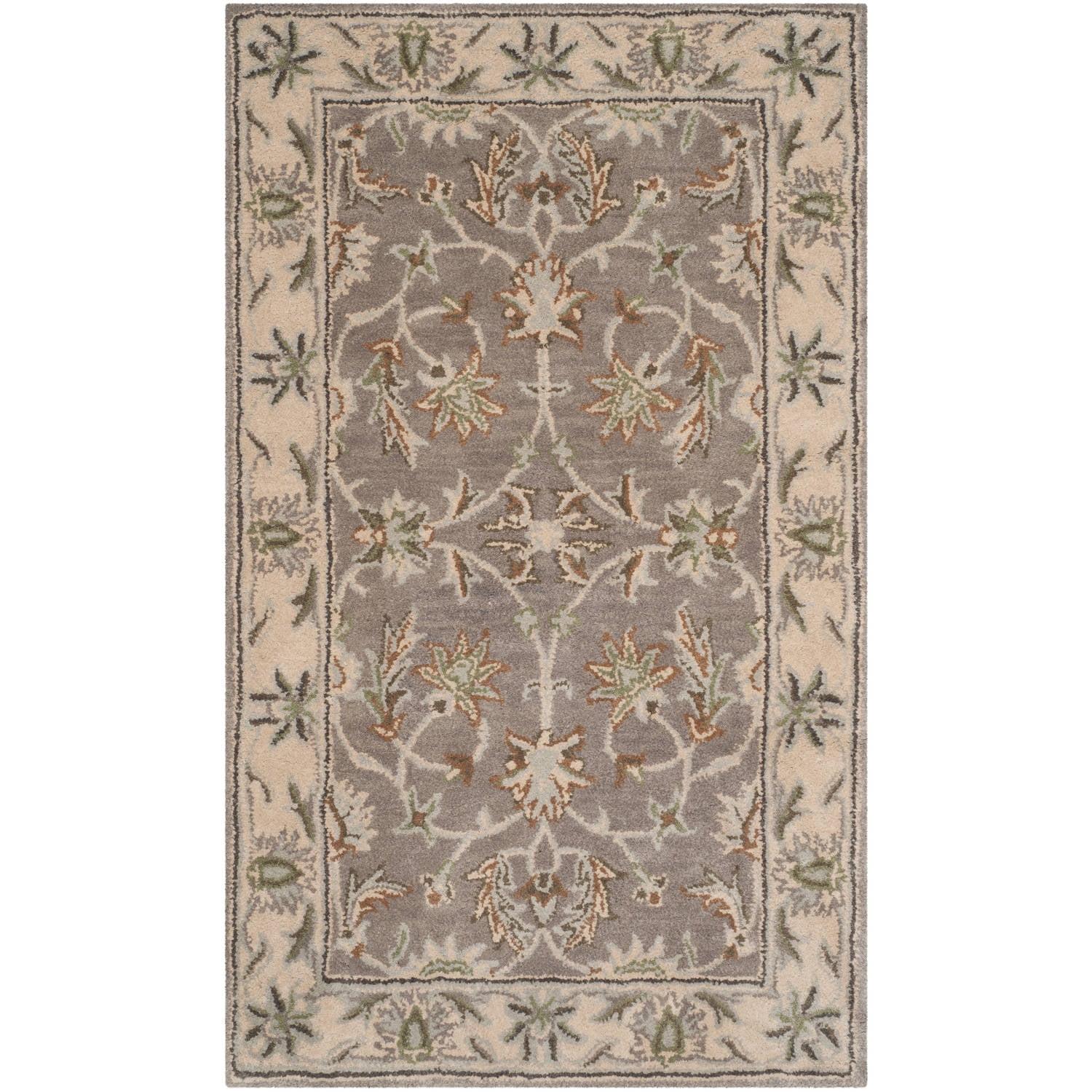 SAFAVIEH Heritage Anrai Traditional Wool Area Rug, Grey/Beige, 2' x 3'