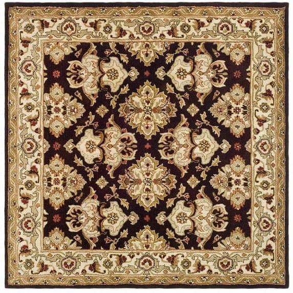 Heritage HG817 Hand Tufted Area Rug - Espresso/Ivory - 6'x6' - Safavieh.
