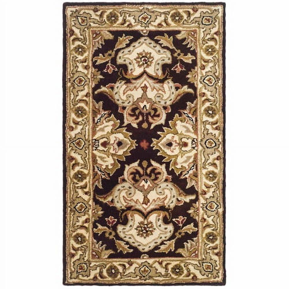 Heritage HG817 Handmade Accent Rug - 2'x3' - Espresso/Ivory - Safavieh
