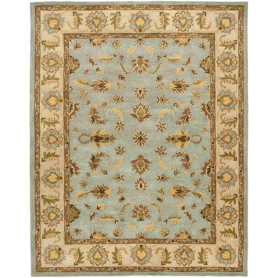 Heritage HG913 Hand Tufted Area Rug - Light Blue/Beige - 7'6"x9'6" - Safavieh.