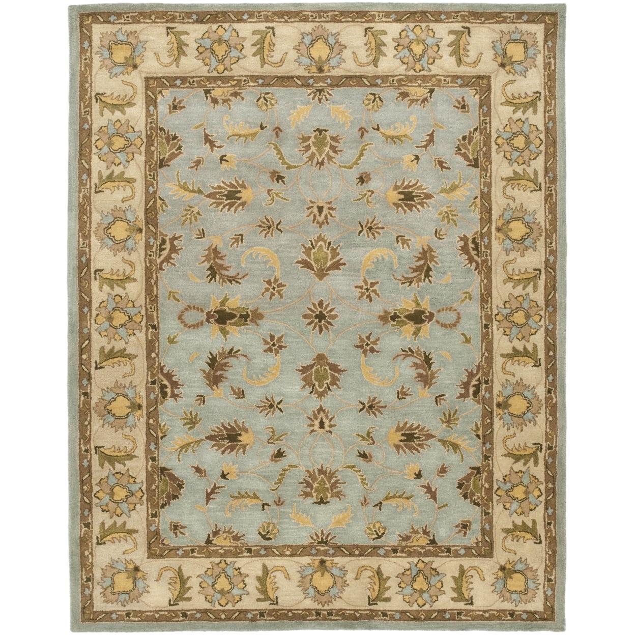Heritage HG913 Hand Tufted Area Rug - Light Blue/Beige - 8'9"x11'9" - Safavieh.