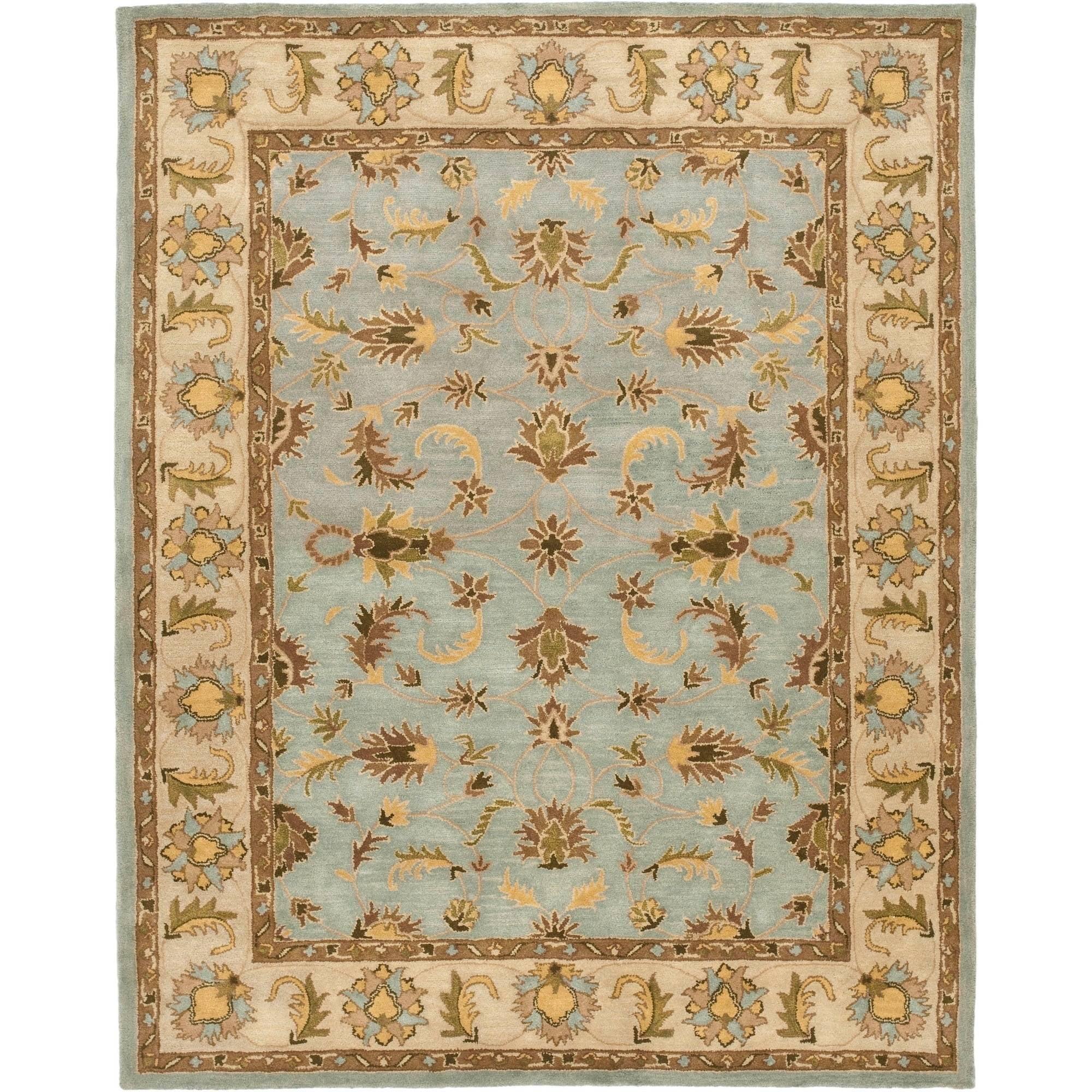 Heritage HG913 Hand Tufted Area Rug - Light Blue/Beige - 8'9"x11'9" - Safavieh.