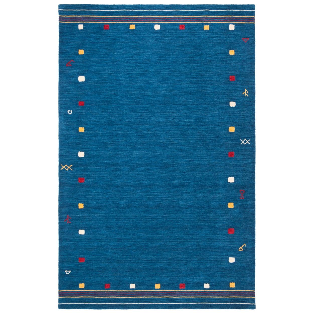 Elegant Heritage Hand-Tufted Wool Rug in Blue/Beige - 8'3" x 11'