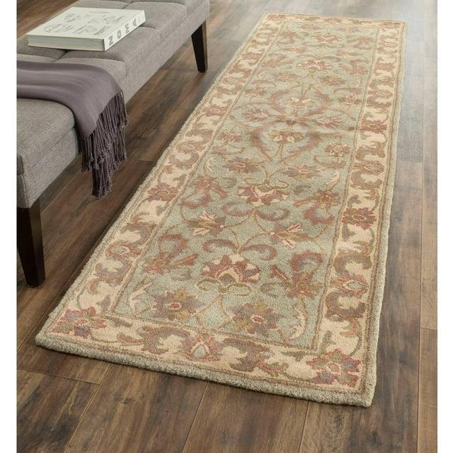 Heritage HG811 Hand Tufted Runner Rug - Green/Gold - 2'3"x8' - Safavieh.