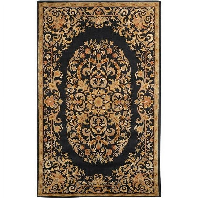 Heritage HG640 Handmade Area Rug - 7'6"x9'6" - Black - Safavieh