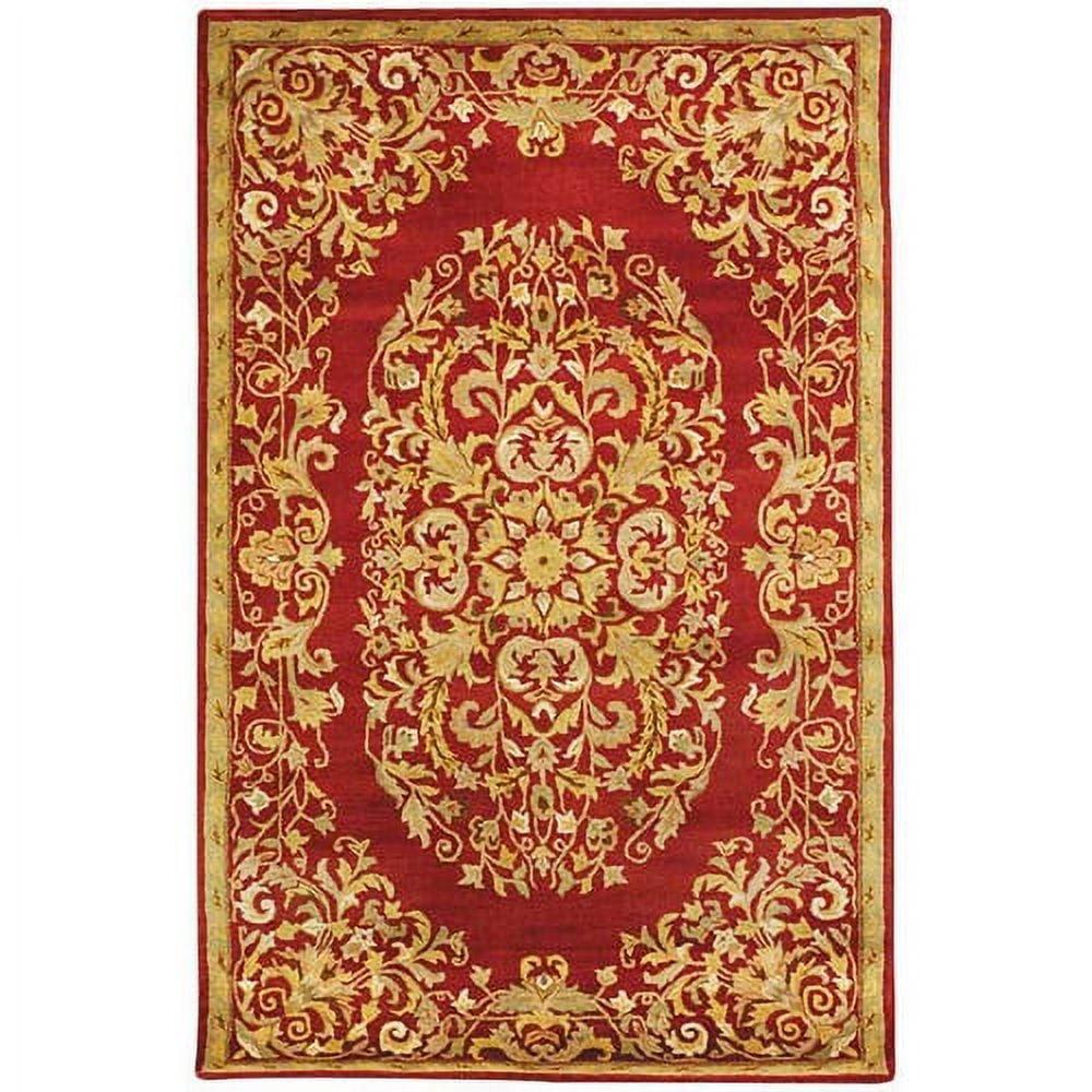 Heritage HG640 Hand Tufted Area Rug - Red - 5'x8' - Safavieh.