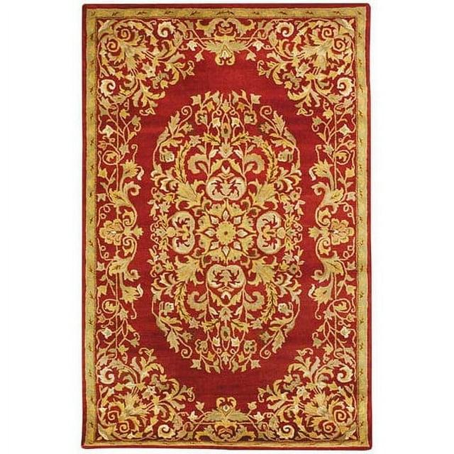 Heritage HG640 Handmade Area Rug - 5'x8' - Red - Safavieh
