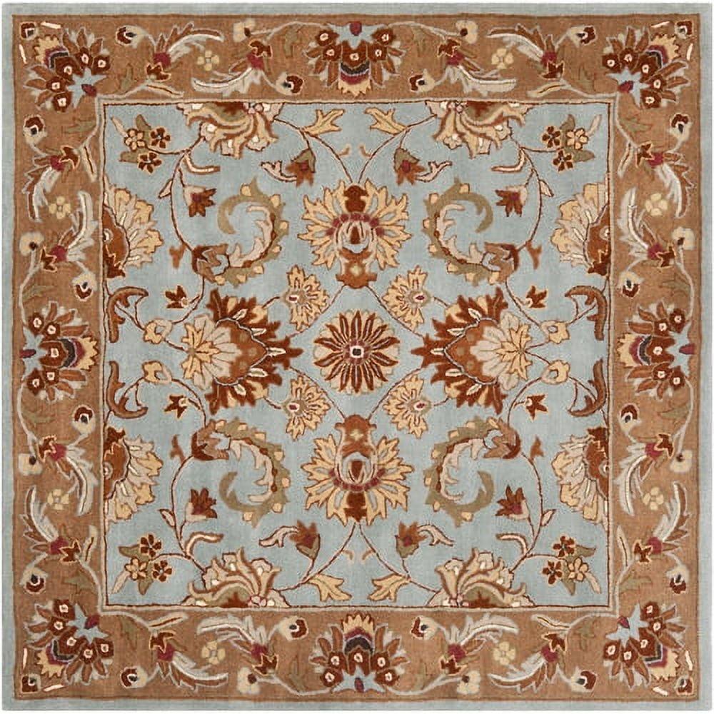 SAFAVIEH Heritage Constantine Traditional Wool Area Rug, Blue/Beige, 9' x 12'