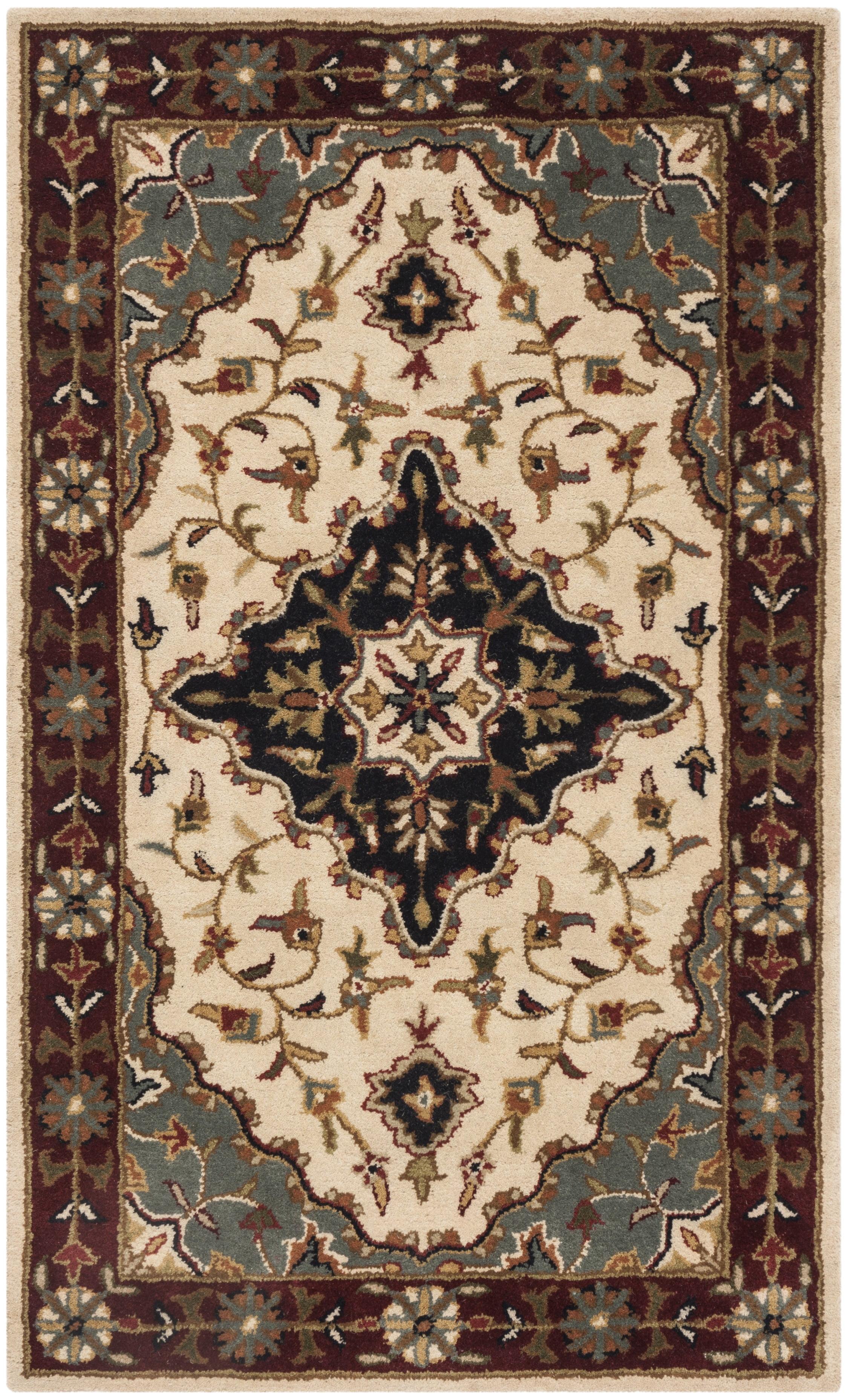 Heritage HG760 Hand Tufted Area Rug - Ivory/Red - 3'x5' - Safavieh.